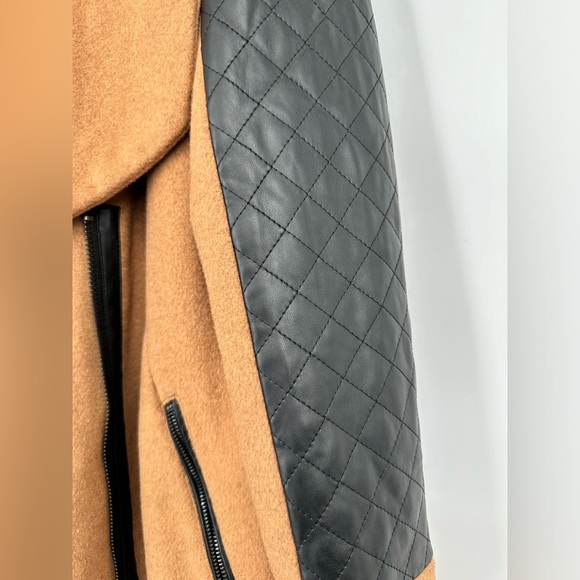 C. Luce Faux Leather Accent Coat - Picture 3 of 7